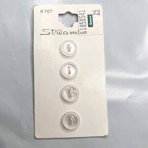 VTG Streamline Two Hole Plastic Buttons White 3/8” (10.5mm) 3055 1031
